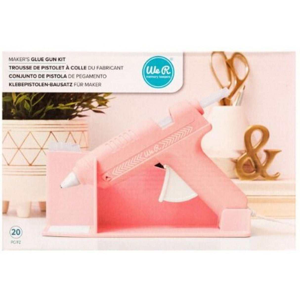 Wir sind Hersteller • Hersteller-Klebepistolen-Set, rosa, EU-Stecker, 20 Stück