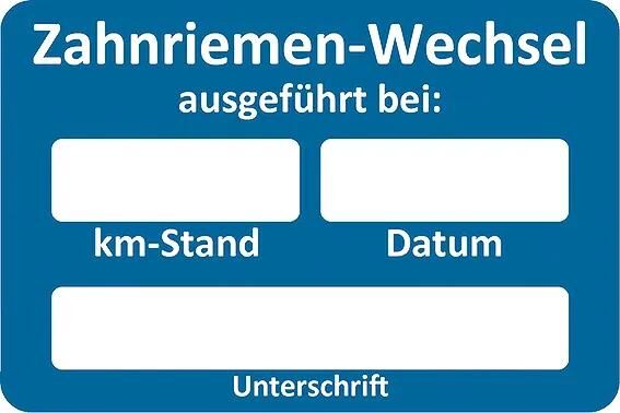 Eichner Kundendienstaufkleber Aufkleber Zahnriemen Kundendienstaufkleber