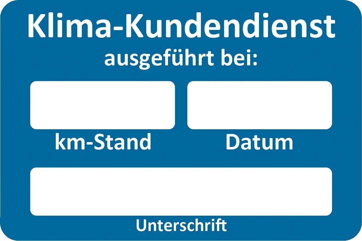 Eichner Kundendienstaufkleber Aufkleber AC Kundendienstaufkleber