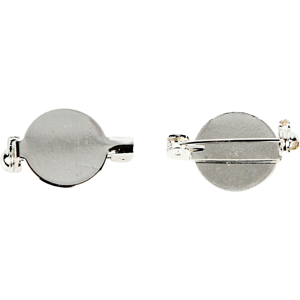 Creativ Company Brochepeld versilbert 20mm, 10st.