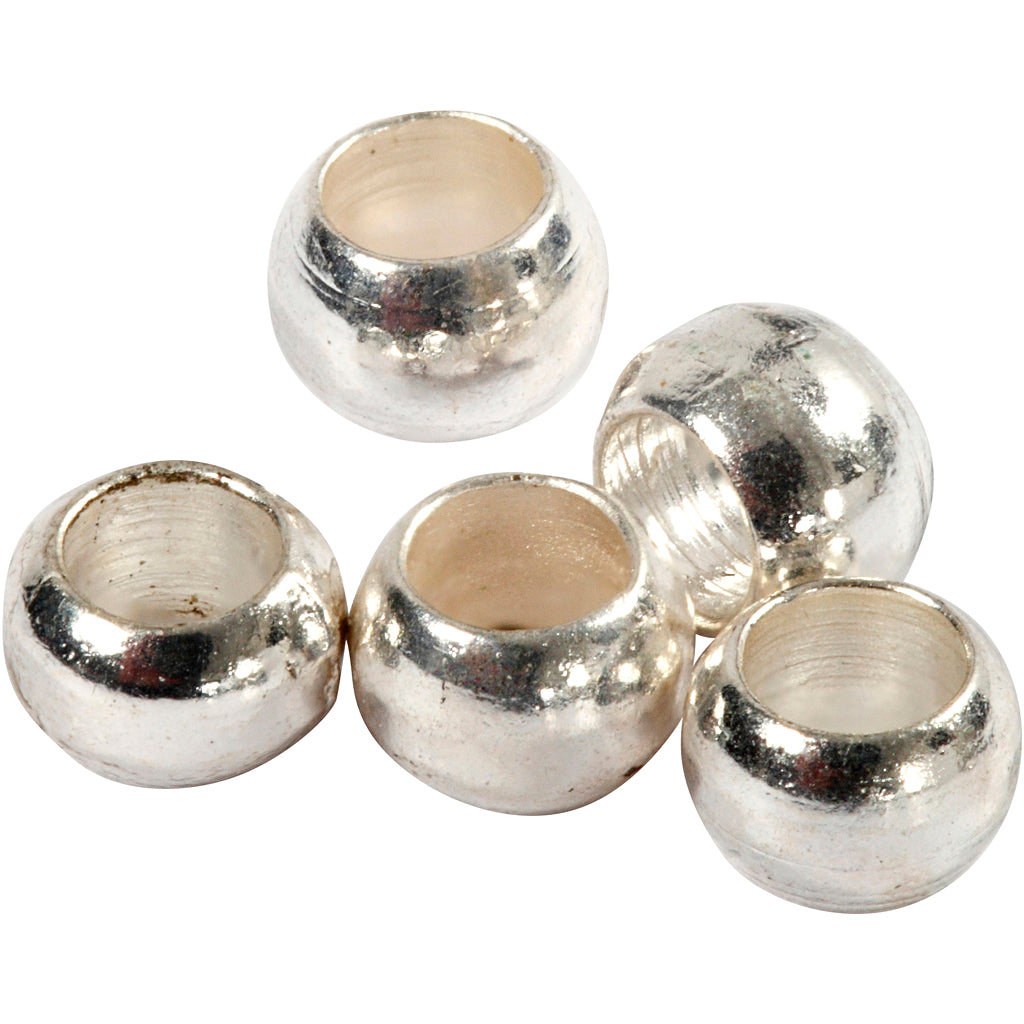 Creativ Company Quetschperlen, D 2 mm, Silber, 100 Stück 1 Box
