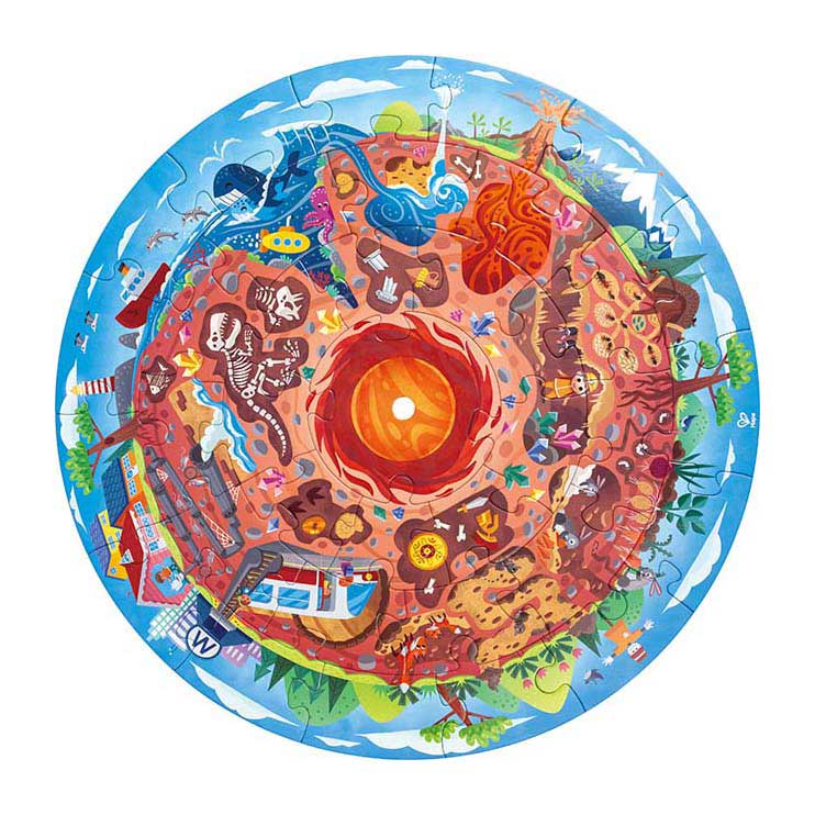 Hape Untergrundwelt-Puzzle mit Licht – 36 Teile.