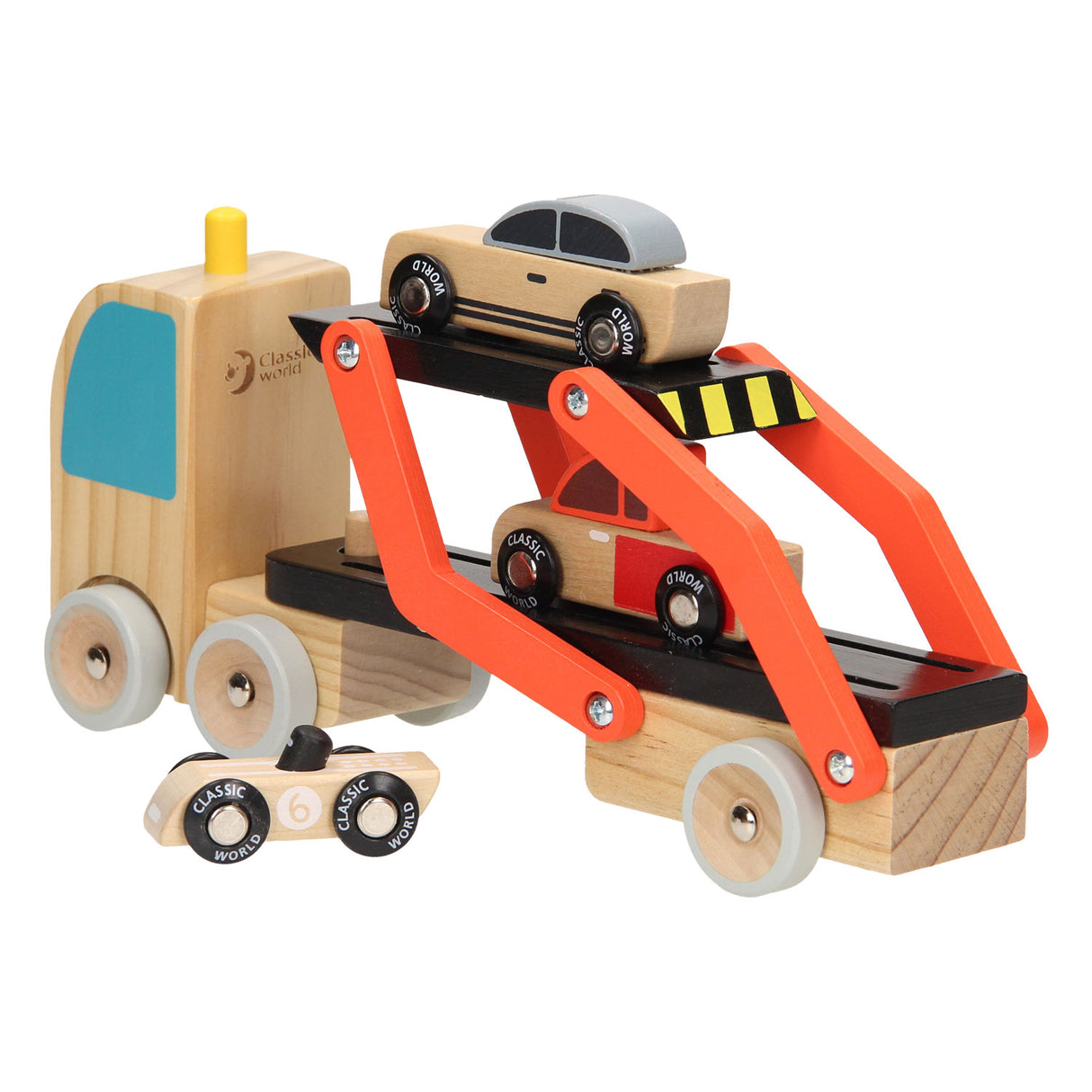 Classic World World Autotransporter mit Autos, 4dlg.