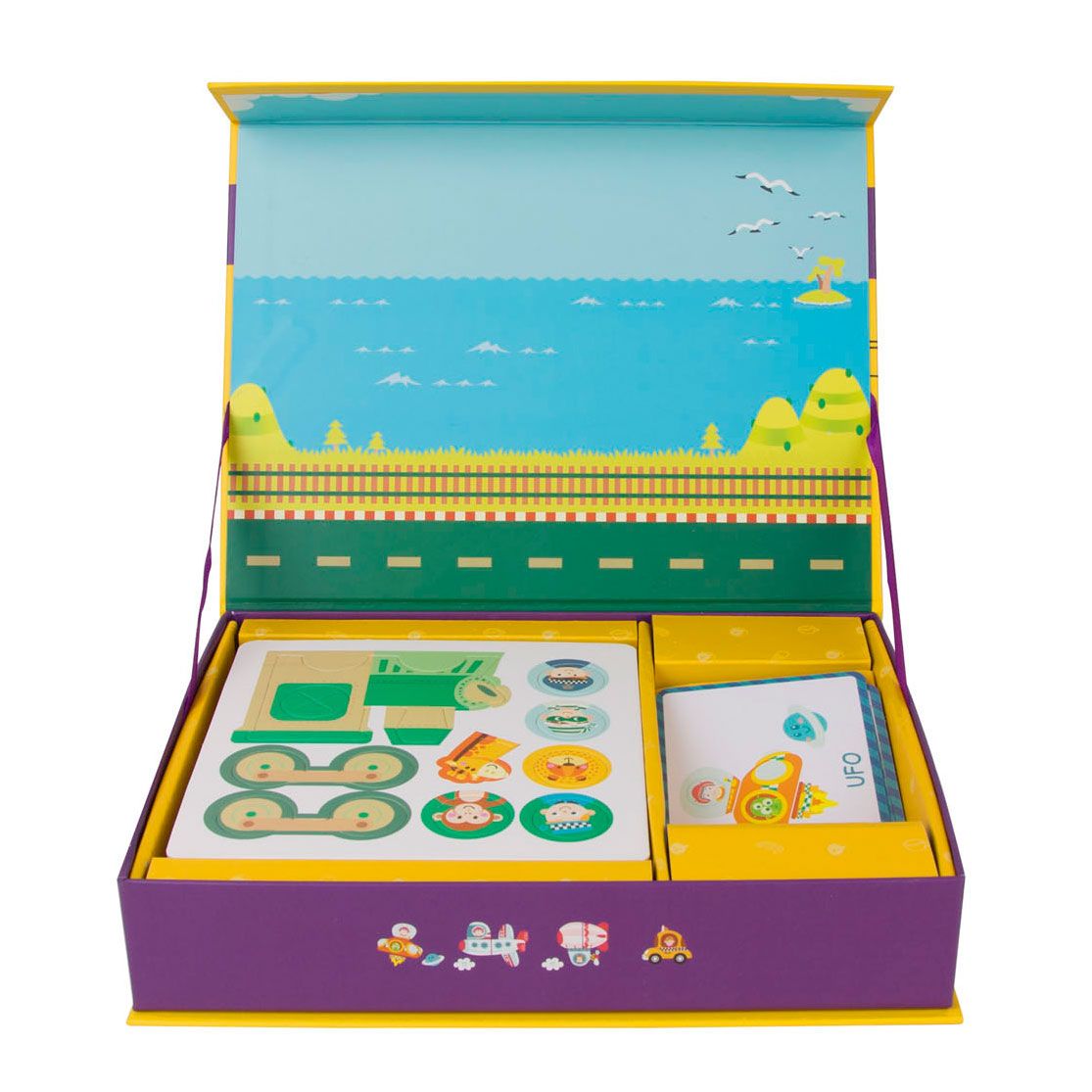 Klassiker World Puzzle Box Magnet - Verkehr