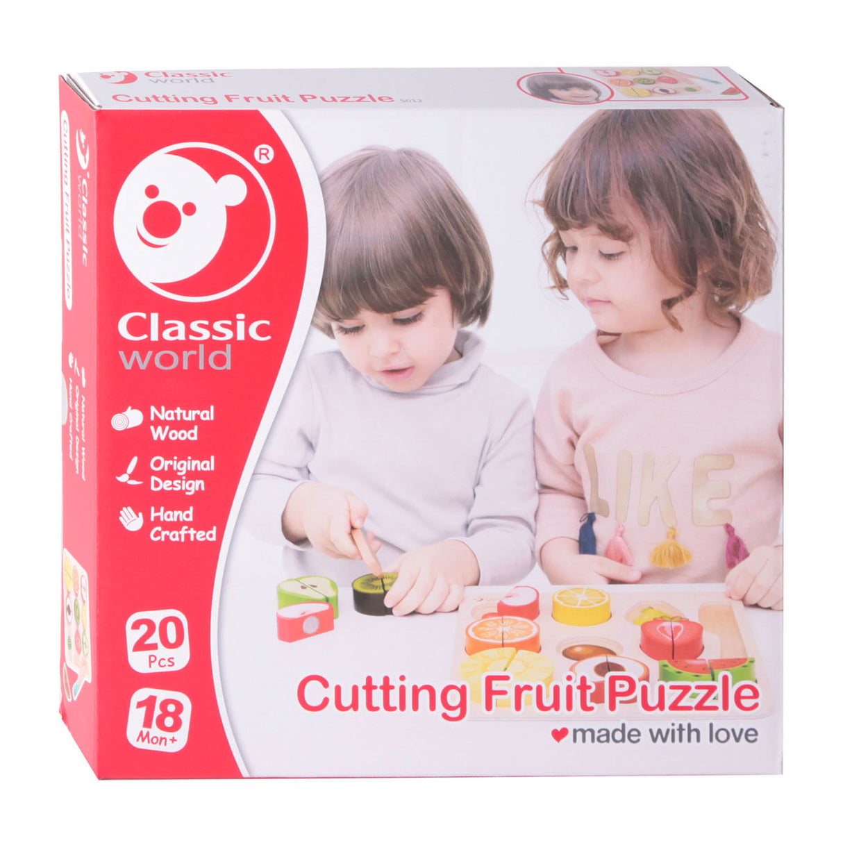 Classic World Holzschneidobst, 20 Stk.