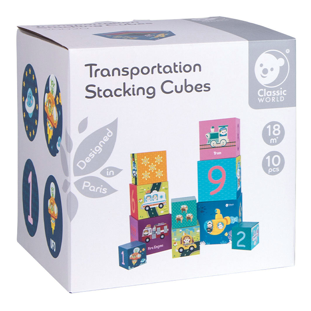 Klassischer Transport von Stapelbausteinen aus aller Welt. 10 Stück.