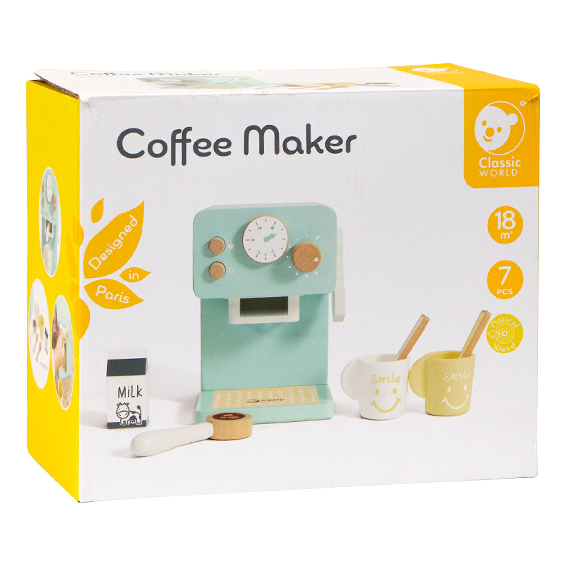 Classic World Holzkaffeemaschine für Kinder – kleine Barista | klassische Welt - uni