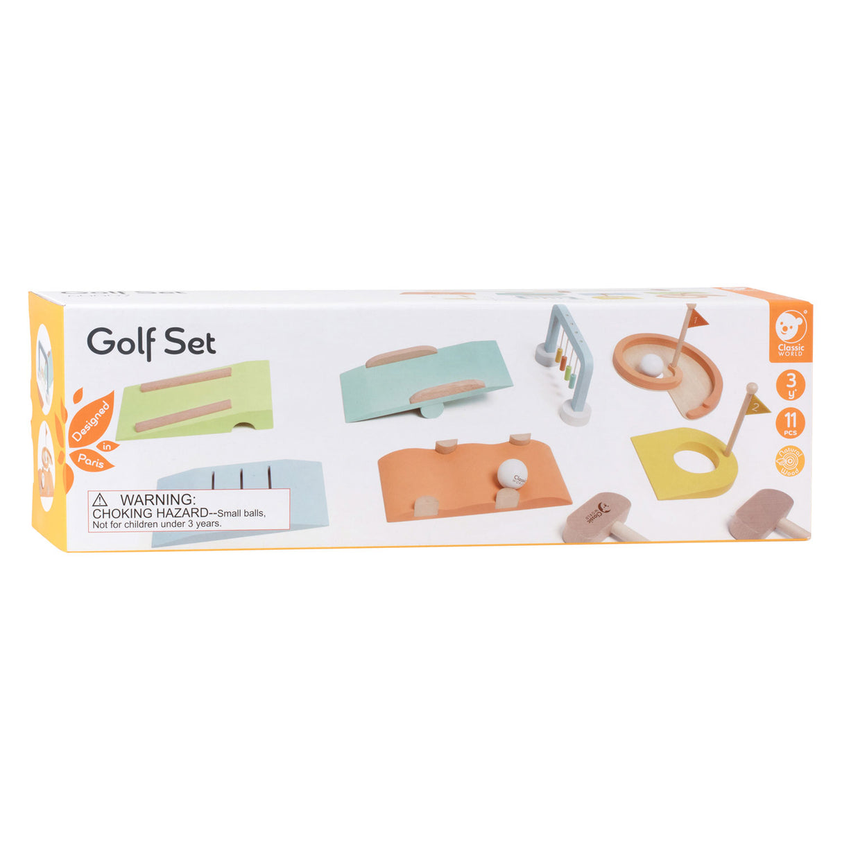 Classic World Minigolf-Set aus Holz, 11-teilig.