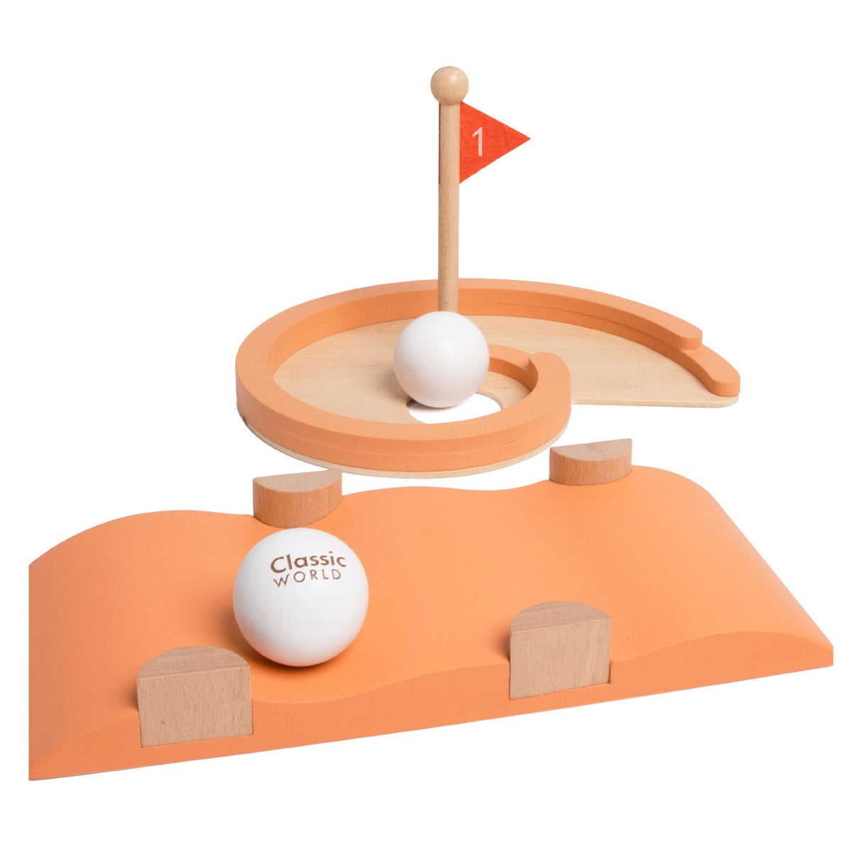 Classic World Minigolf-Set aus Holz, 11-teilig.