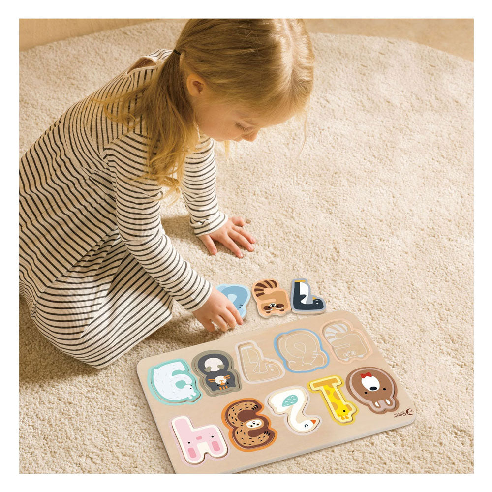 Klassisches Welt-Holzfigurenpuzzle, Lernspielzeug, 10 Teile.