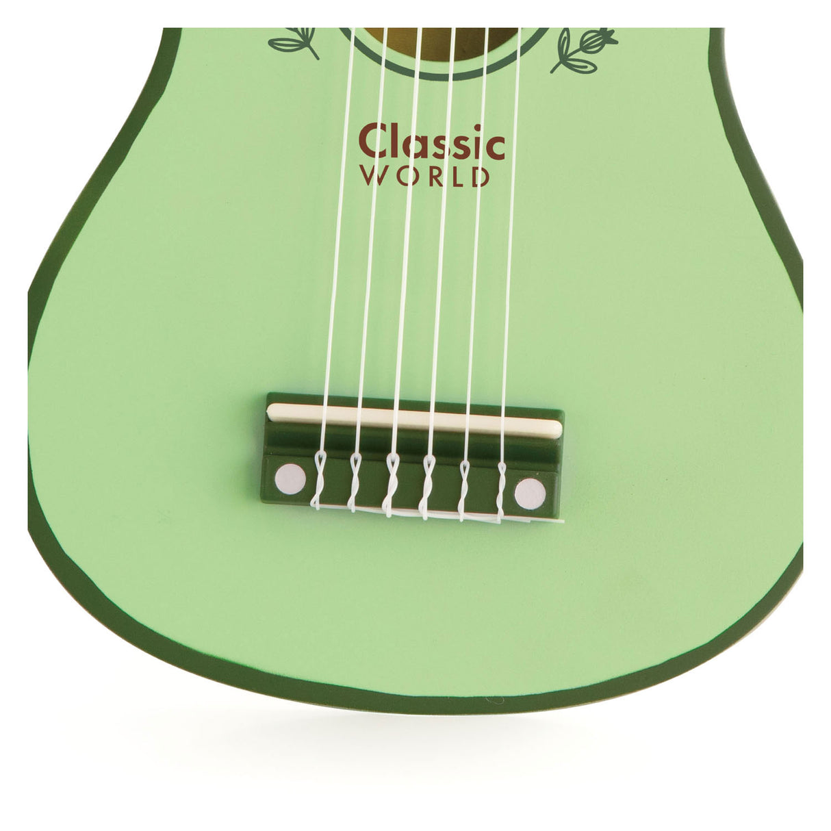 Lobbes Toys BV Classic World Holzgitarre für Kinder, Vintage-Musikinstrument 3+ – Uni