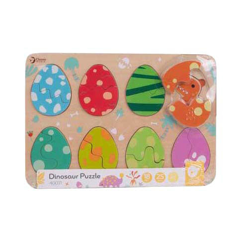 Classic World Holzeinlegepuzzle Dinosaurier, 25 Teile.