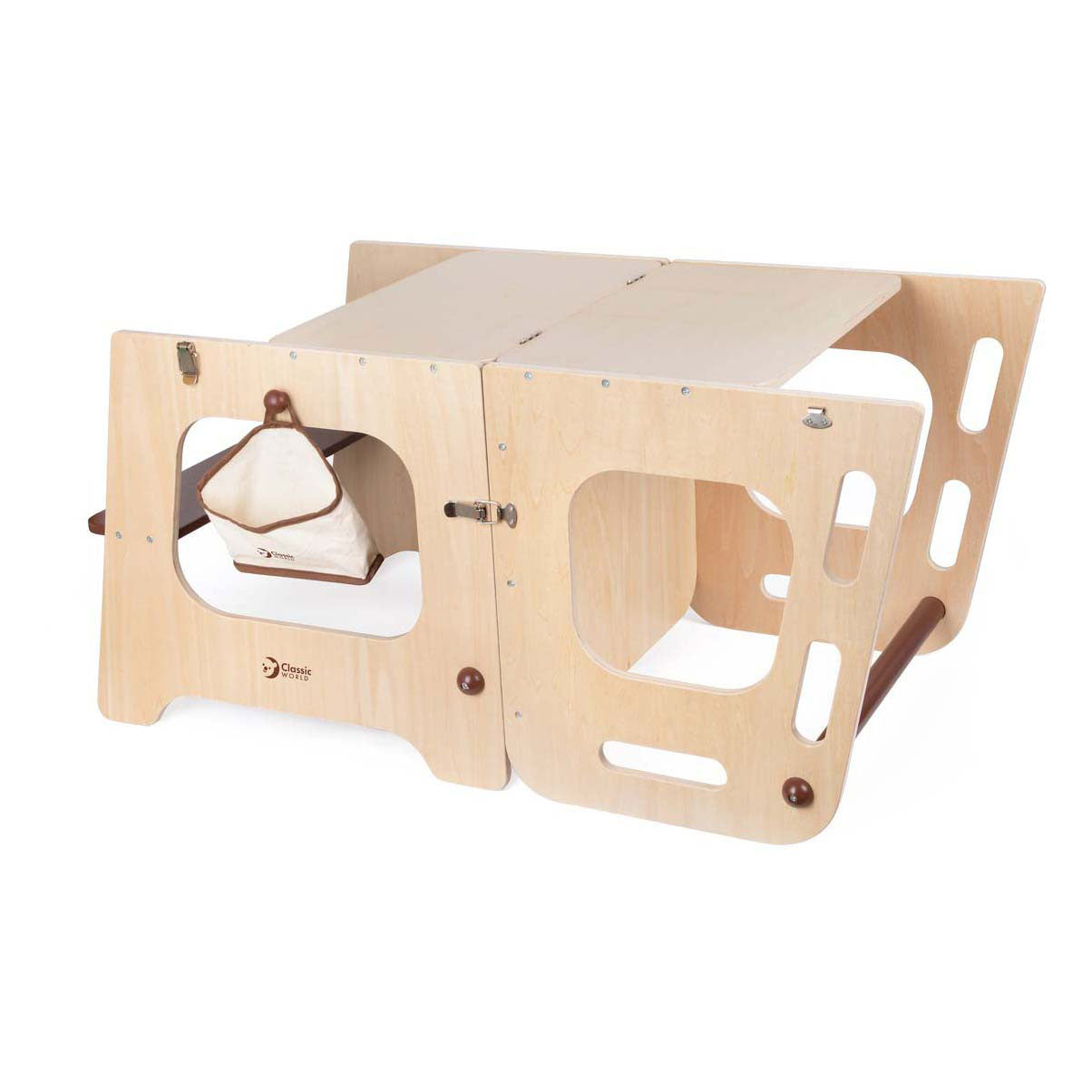 Classic World 2-in-1-Lernturm und Tisch aus Holz, verstellbar, 90 cm