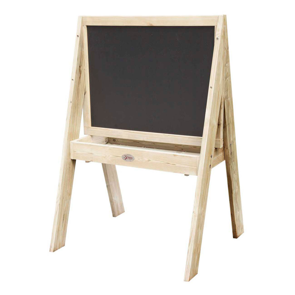 Klassische Holzkreide und Tafel aus der Welt