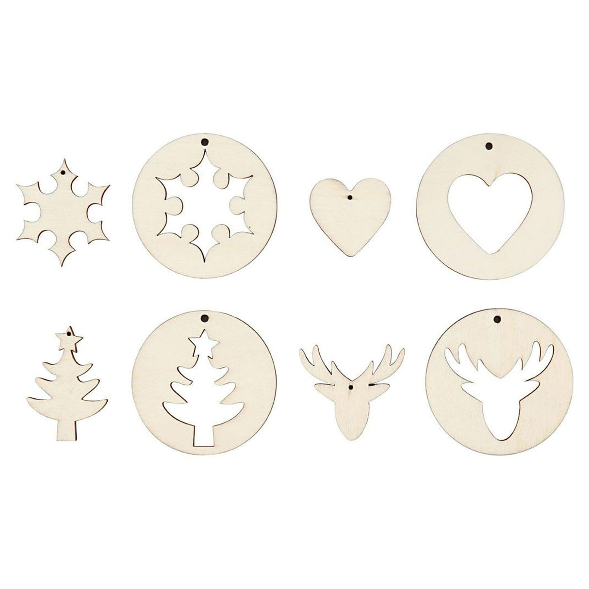 Creativ Company https: www.cchobby.nl 2-in-1-hanging-decorations-d-7-cm-hole size-3-mm-thickness-4-mm-8-piece-1-box