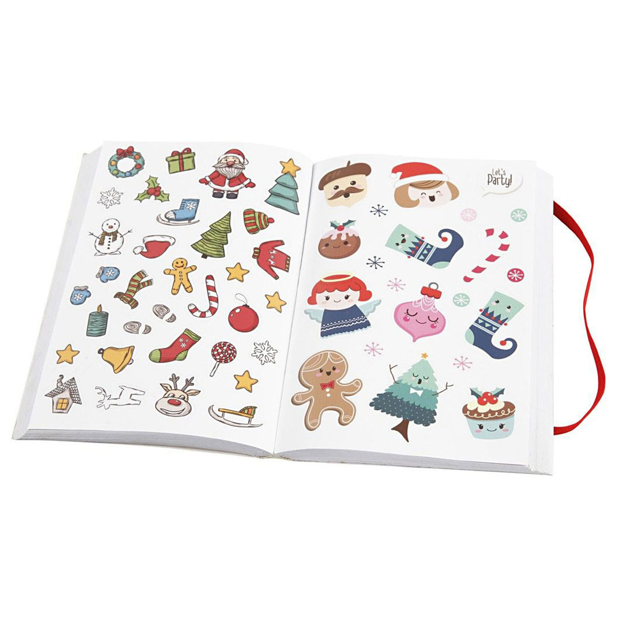 Creativ Company https: www.cchobby.nl Stickerbuch-Weihnachtsmotive-Größe-11-5x17-cm-ca-1700-Stück-76-Blatt-1-Stück