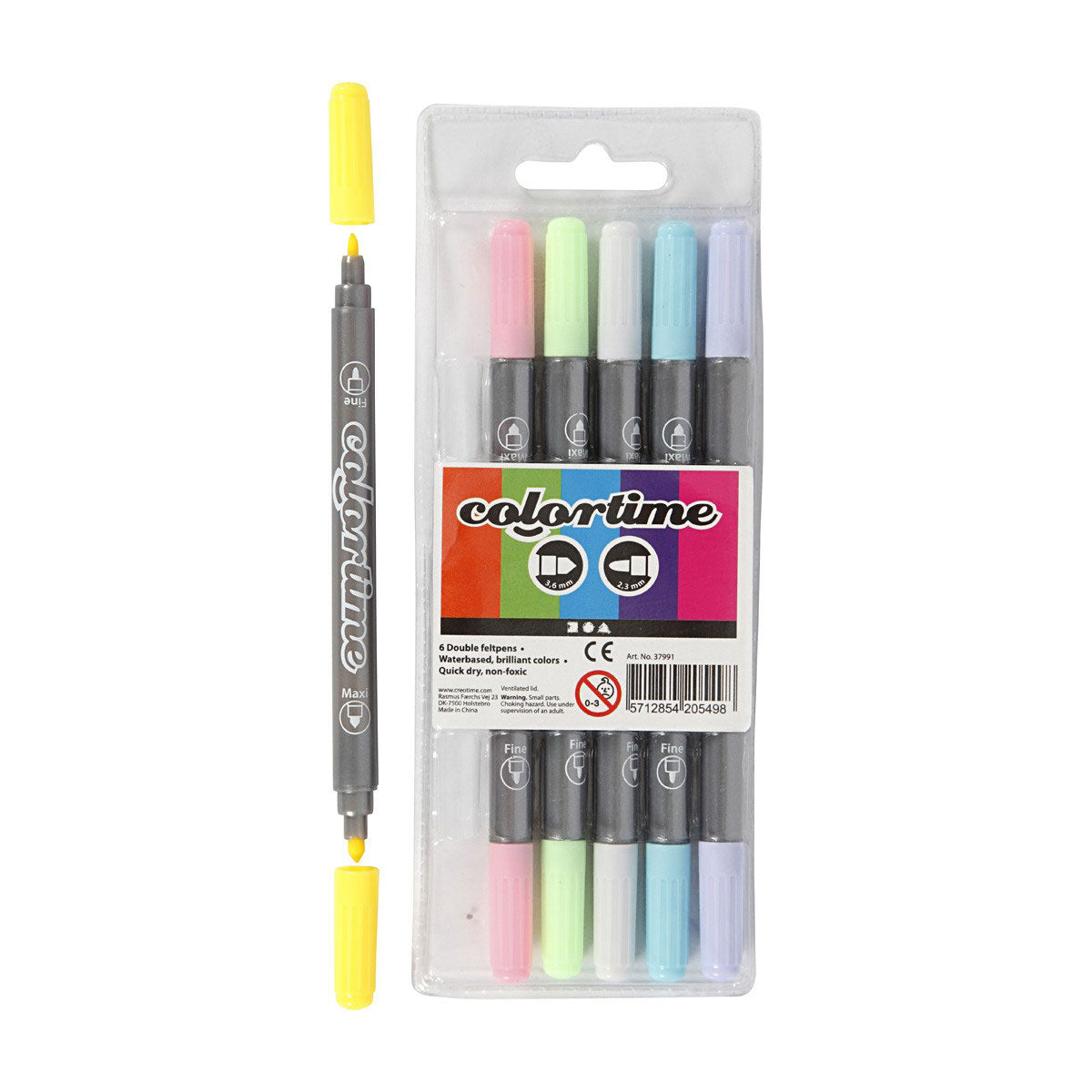 Doppelseitige Marker der Firma Creativ – Pastellfarben, 6 Stk.