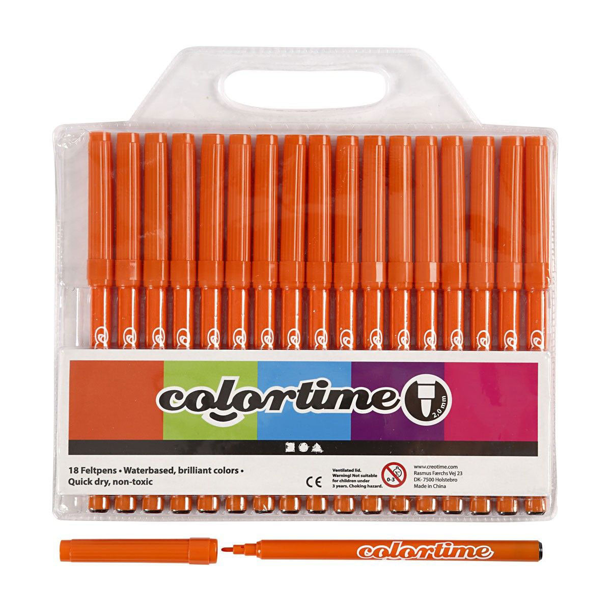 Creativ Company Orange Marker, 18 Stk.