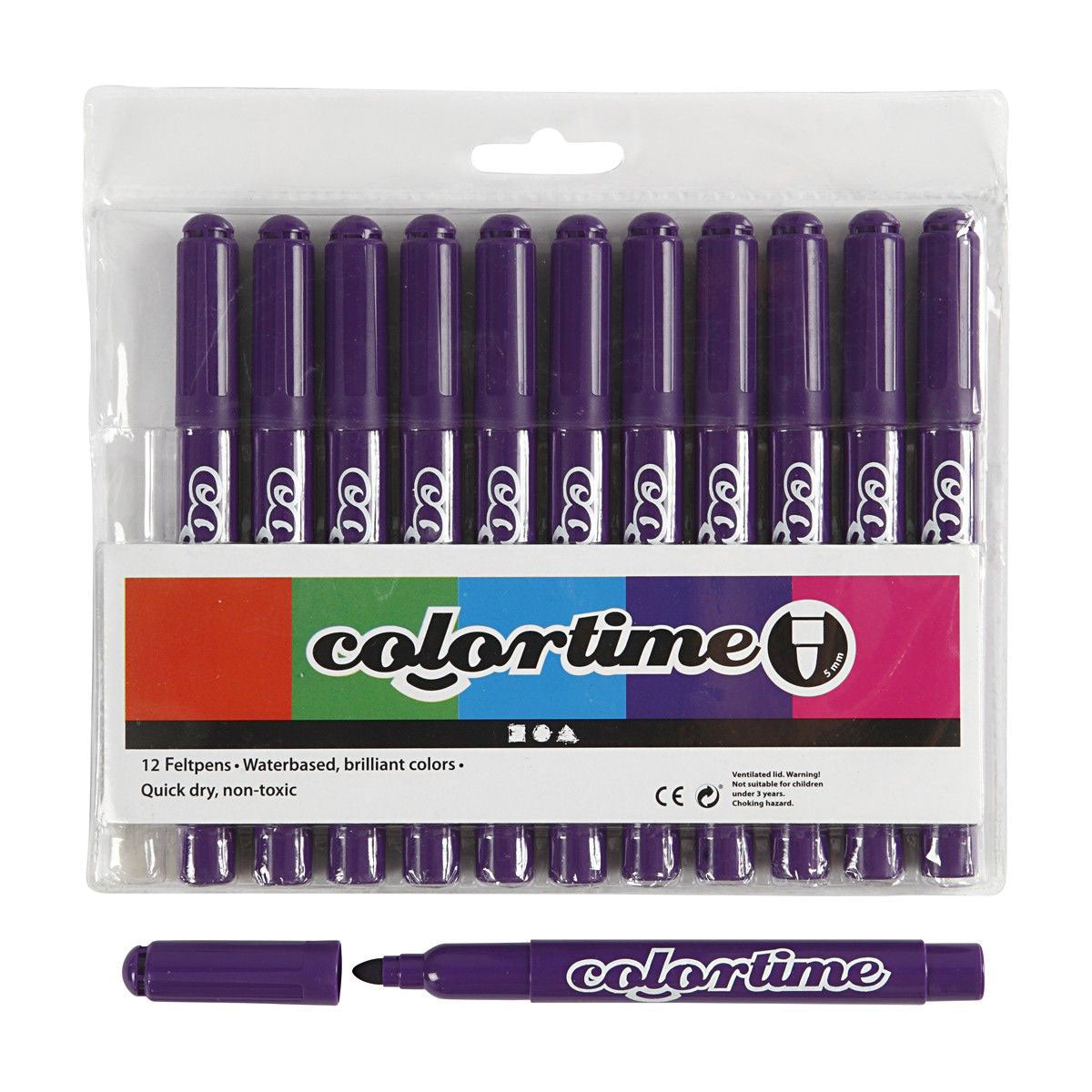 Creativ Company lila Jumbo-Marker, 12 Stk.