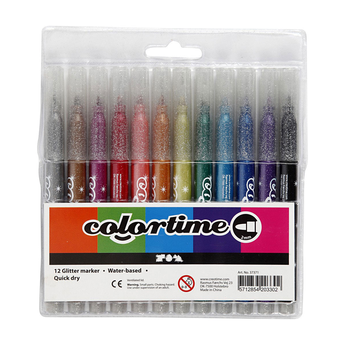Colortime https: www.cchobby.nl -glittersticks-line thick-2-mm-various-colors-12-piece-1-box