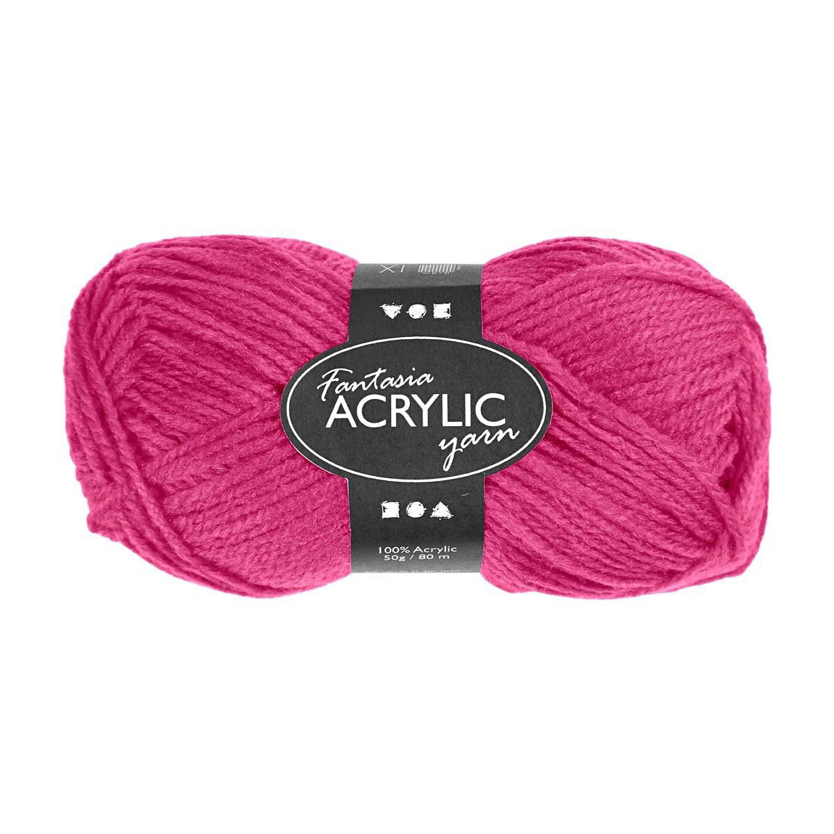 Creativ Company Acrylgarn Neon - Neonrosa, 50gr