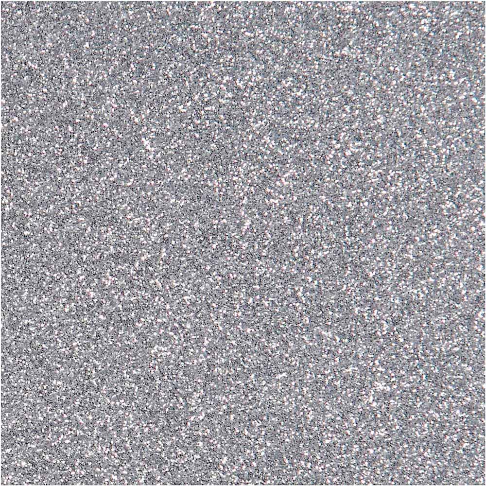 Creativ Company Bügelfolie Glitzer Silber, A5