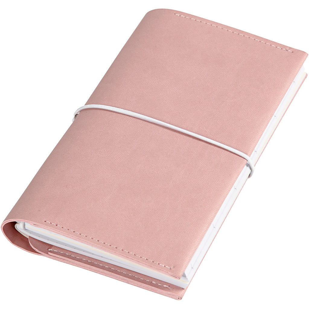 Kreativunternehmen https: www.cchobby.nl Planner-bulletjournal-size-10x18x1-5-cm-elastischer Verschluss-pink-1-teilig