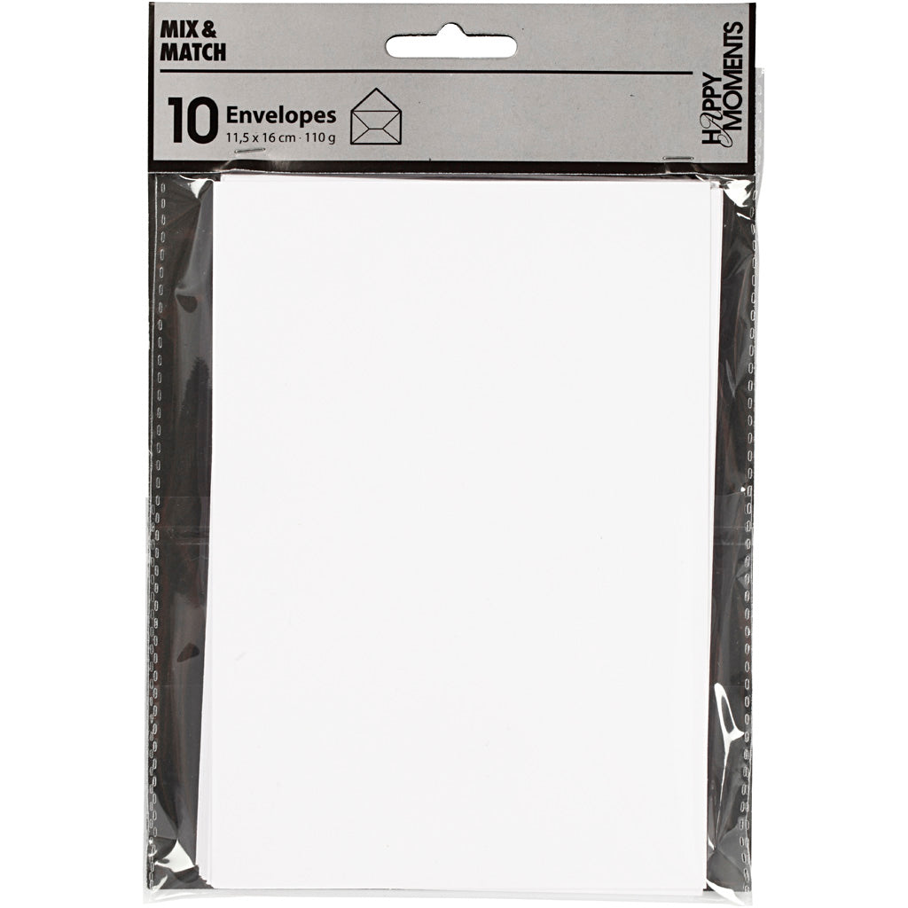 Kreativunternehmen https: www.cchobby.nl Briefumschläge-Größe-Umschlag-11-5x16-cm-110-Weiß-10-Stück-1-Box