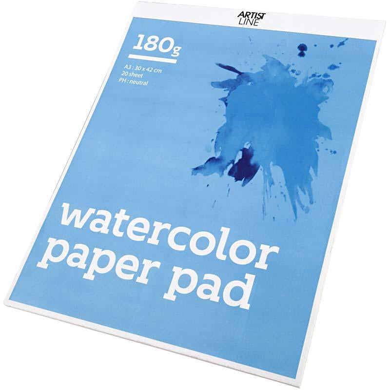 Creativ Company Aquarellblock A3 180 gr weiß 20 Blatt