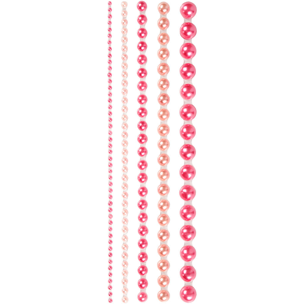 Creativ Company Halbstabperlen rosa 2-8mm, 140Stk.
