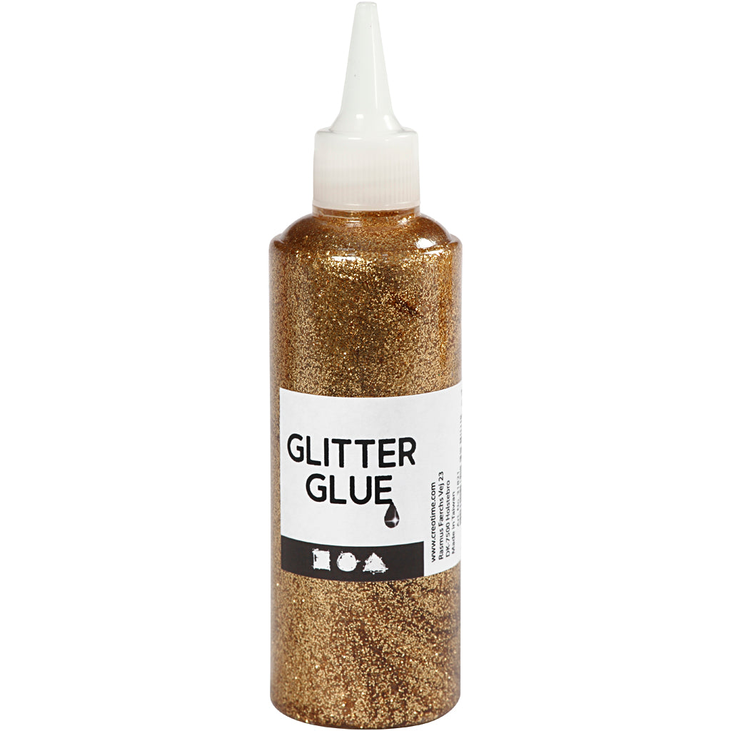 Kreativfirma Glitter Kleber Gold, 118 ml