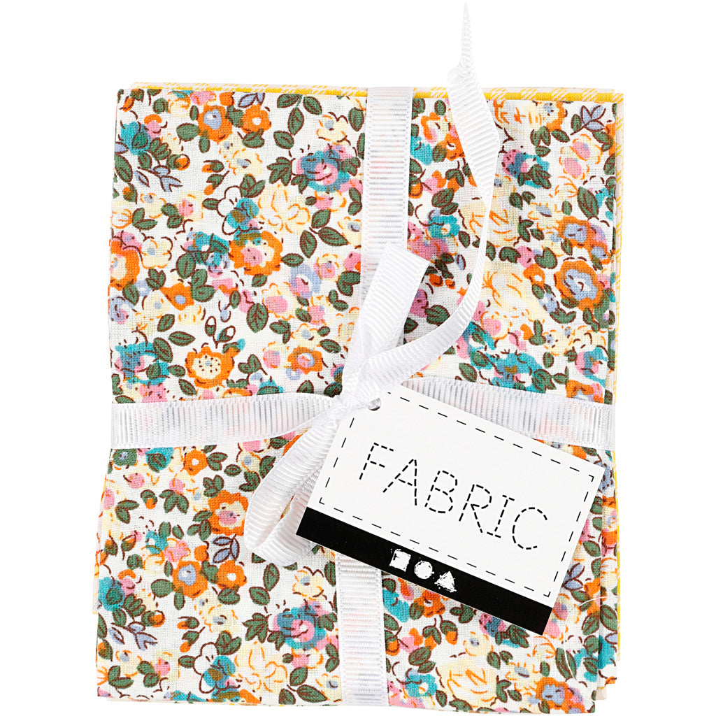 Creativ Company Patchworkstoff Gelb 45x55cm, 4 Stk.