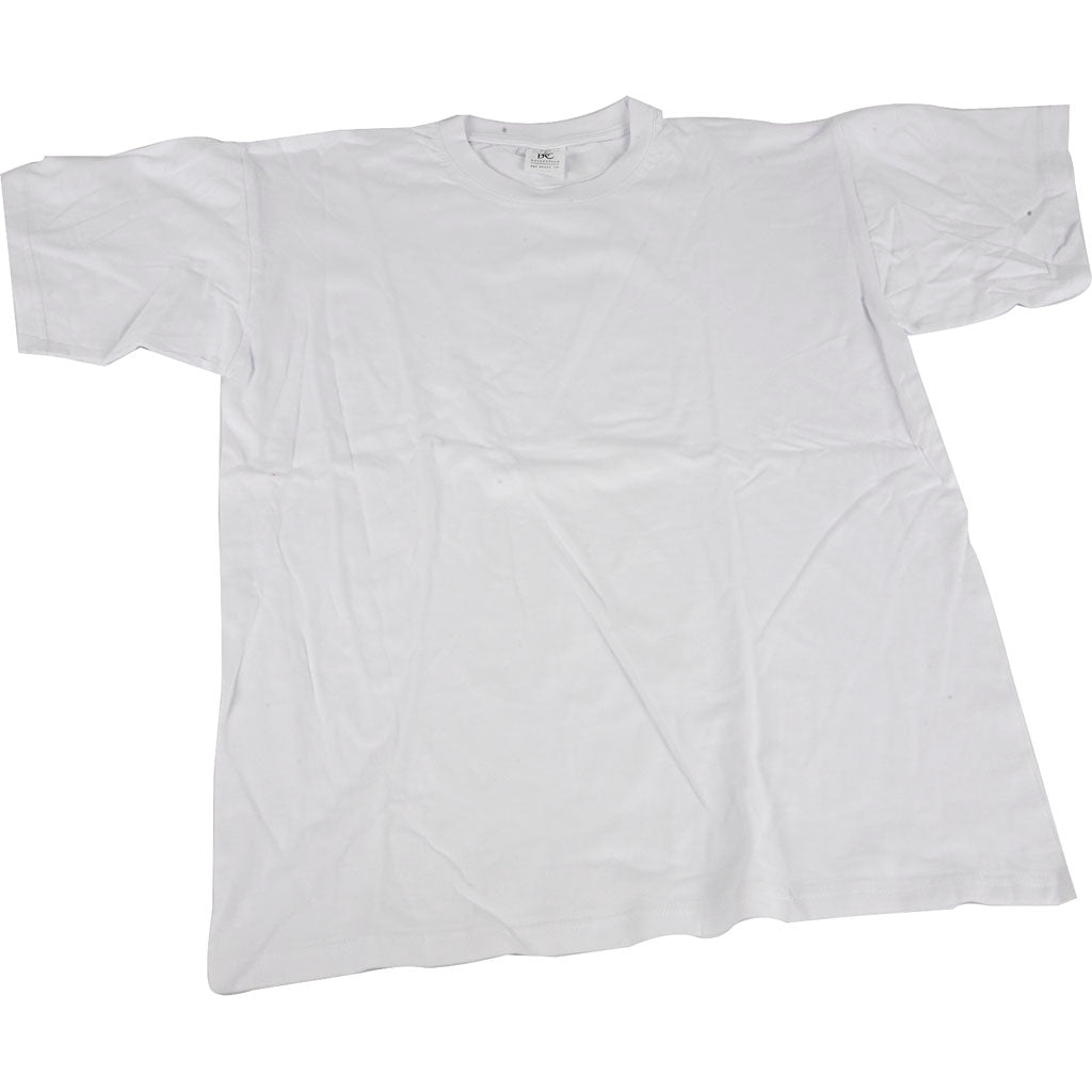 Creativ Company T-Shirt weiß mit Rundhalsausschnitt aus Baumwolle, 7-8 Jahre