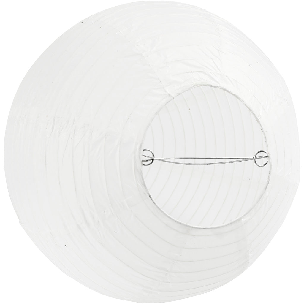 Creativ Company Reispapierlampe weißer Tropfen, 27cm