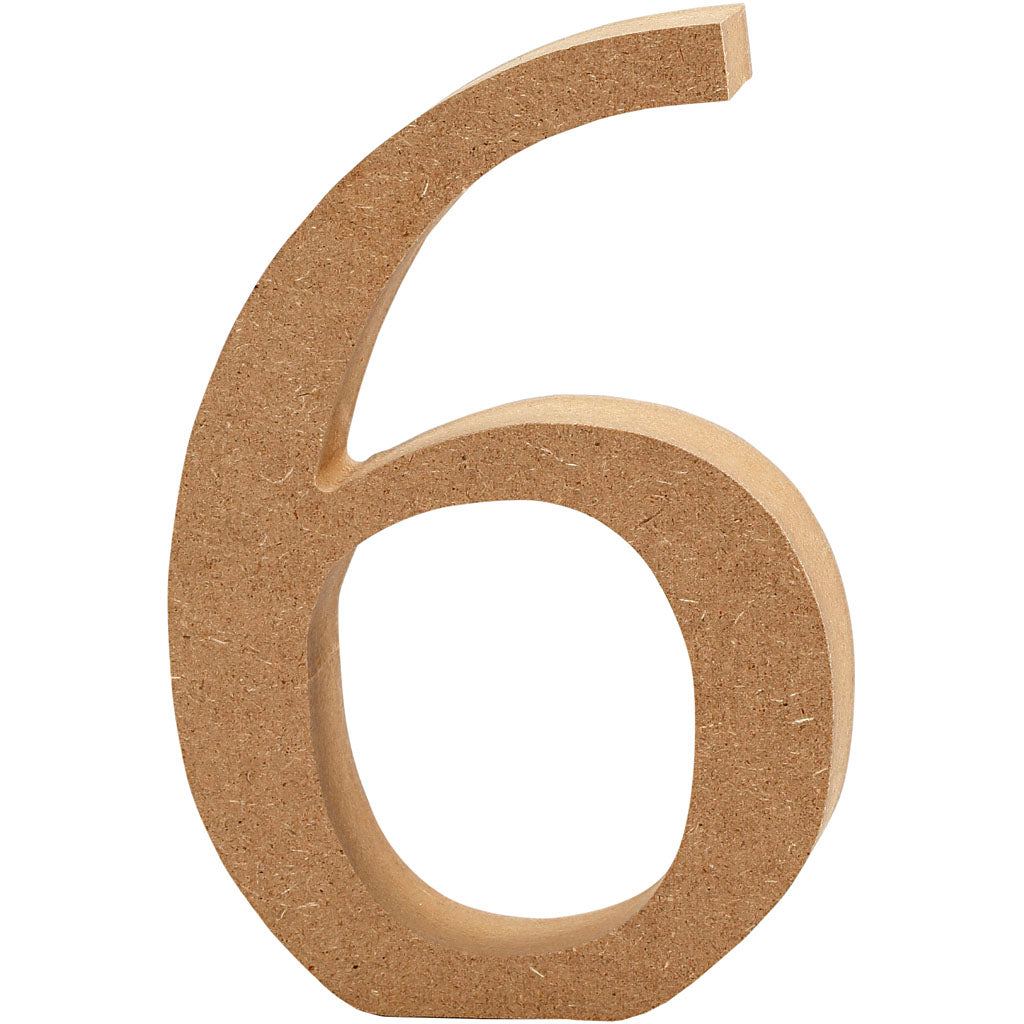Creativ Company Nummer 6 MDF 8cm, 1.