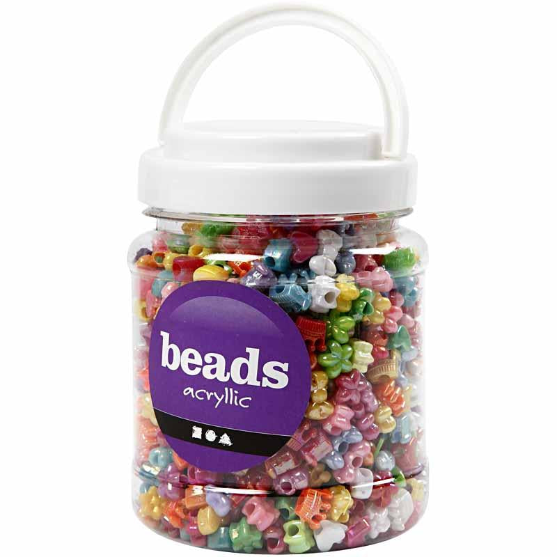 Kreativunternehmen https: www.cchobby.nl Figure-beads-d-10-mm-hole-size-3-mm-ca. 1100-piece-various-colors-380-gr-700-ml-1-box