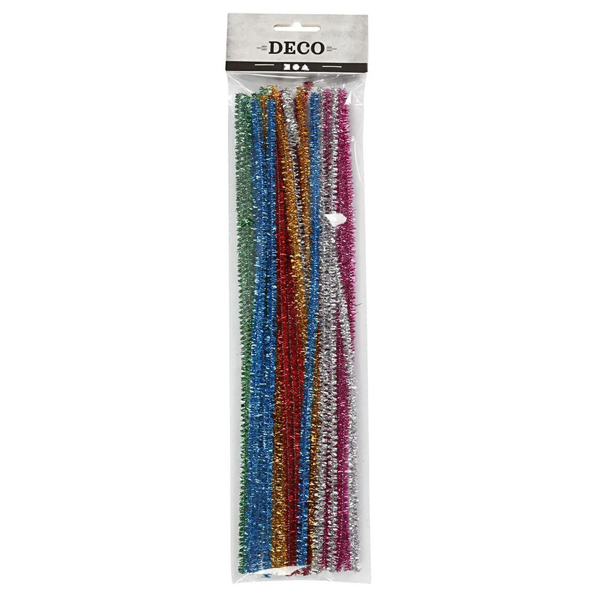 Creativ Company Chenilledraht kräftige Farben Glitzer 30cm, 24 Stk.