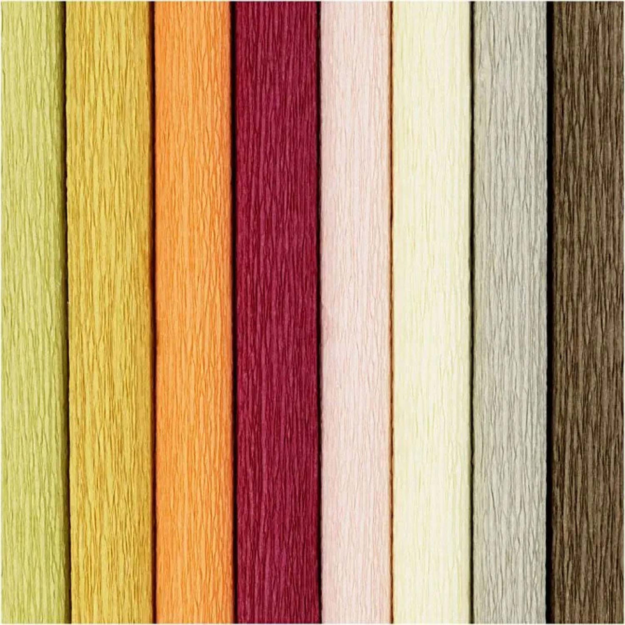 Creativ Company Krepppapier, Blatt 25x60 cm, Kreppverhältnis: 180 %, 105 g, Pastellfarben, 8 Blatt 1 Karton
