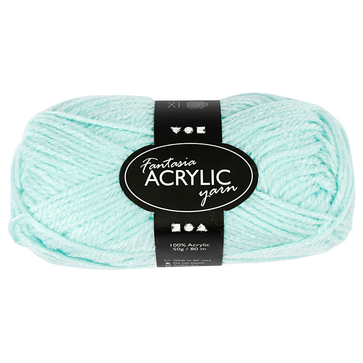 Creativ Company Acrylgarn, Mintgrün, 50gr, 80m
