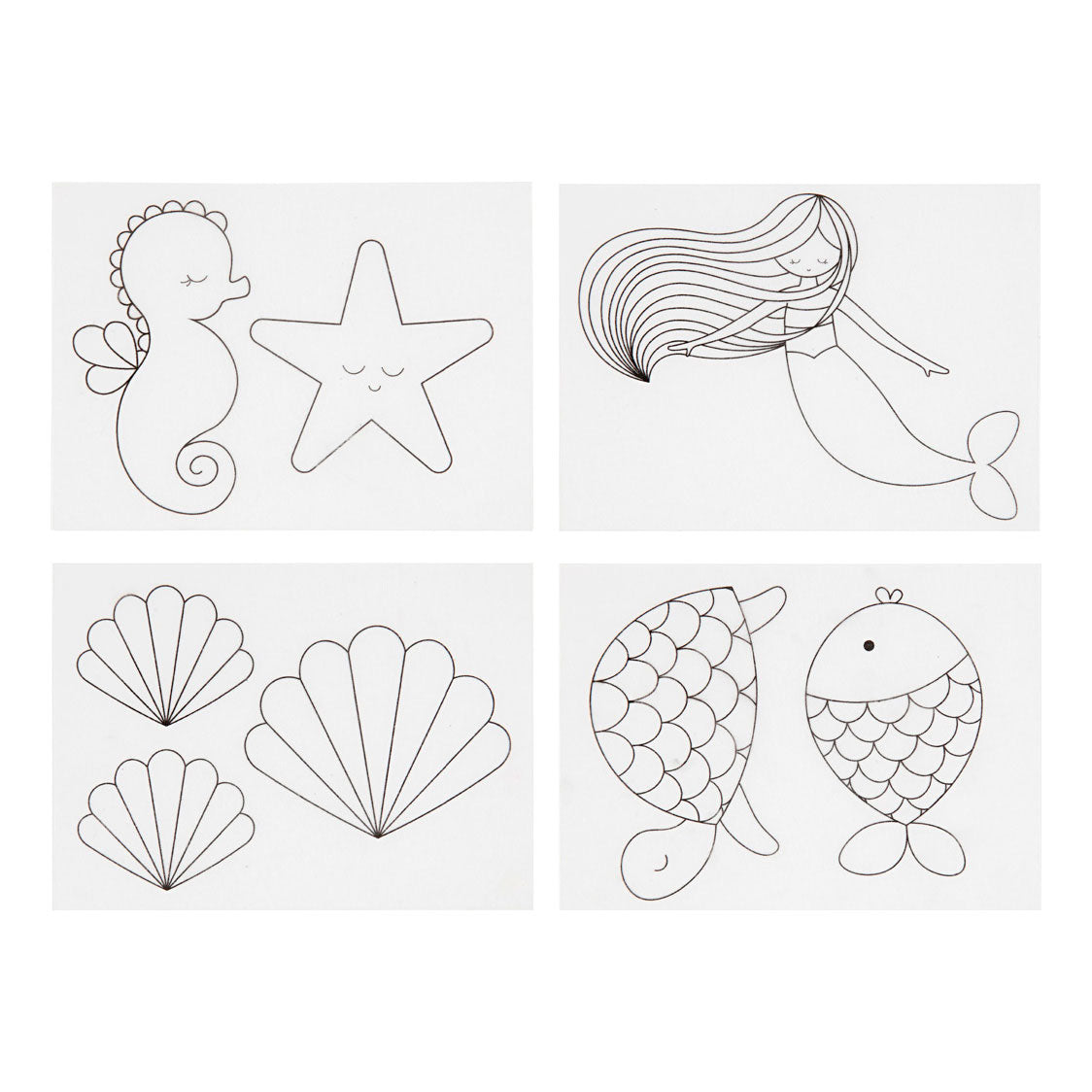 Kreativunternehmen https: www.cchobby.nl sheet-shrink-foil-with-motifs-mermaid-sheet-10-5x14-5-cm-thickness-0-3-mm-matt-transparent-4-sheet-1-box