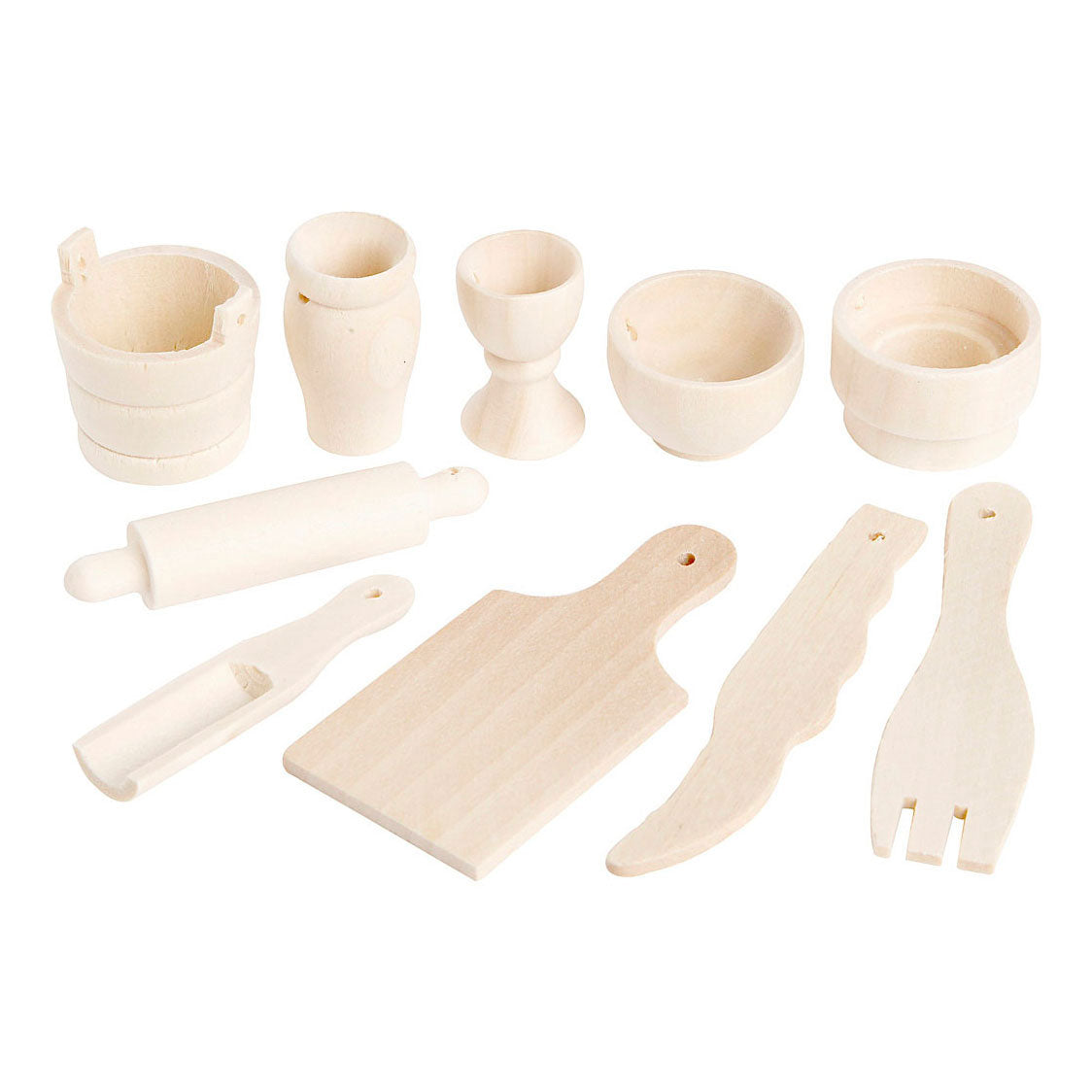 Creativ Company Holzküchenutensilien vielfältig, 10st.