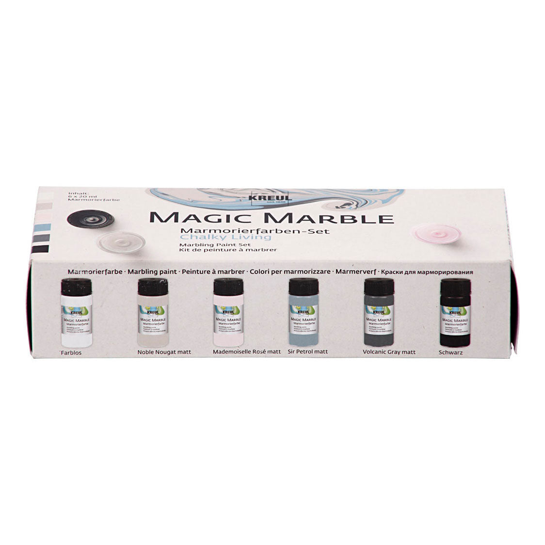 Creativ Company Magic Marmor Pastellfarben, 6x20ml