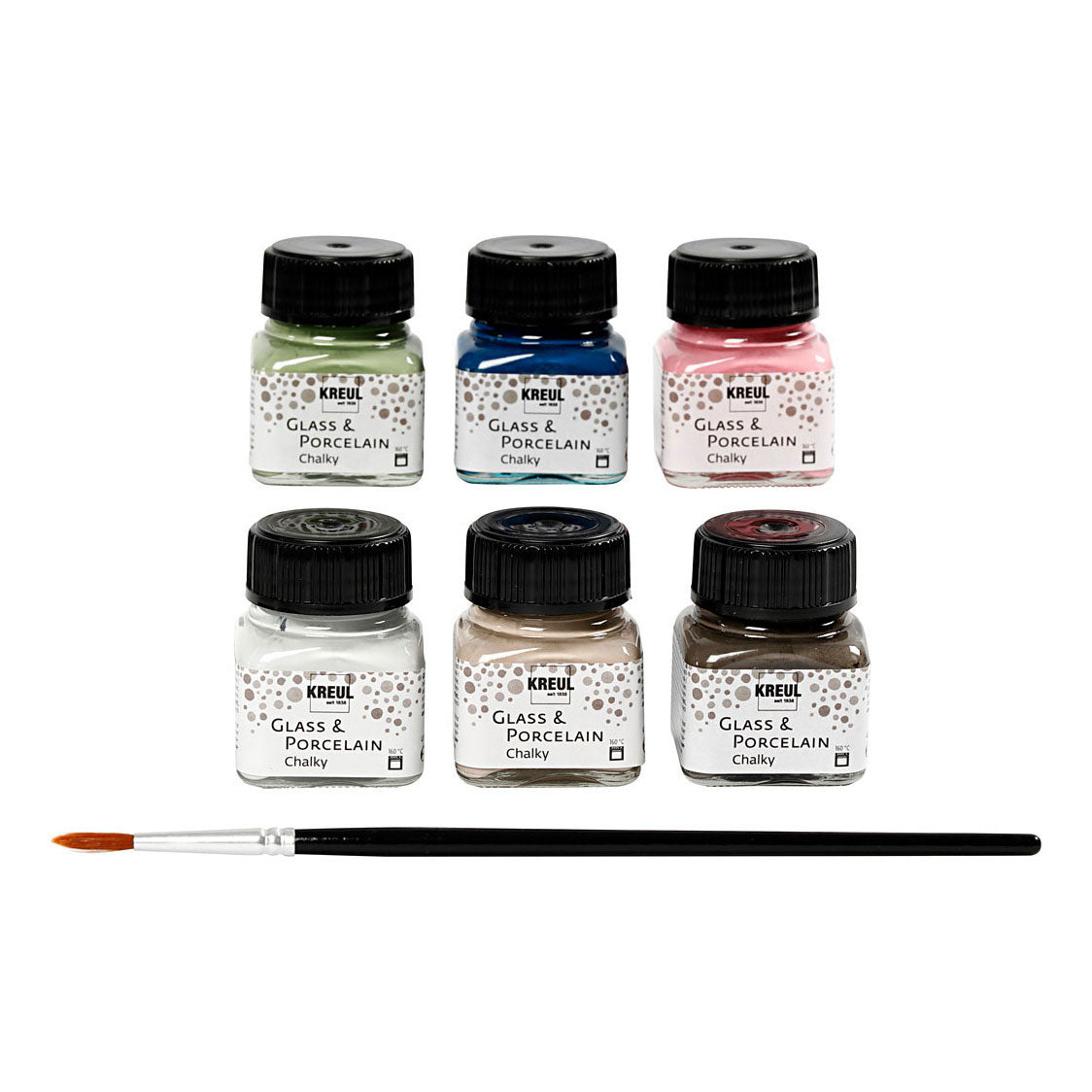 Creativ Company Glass und Porzellanfarbe Limettenfarbe, 6st.