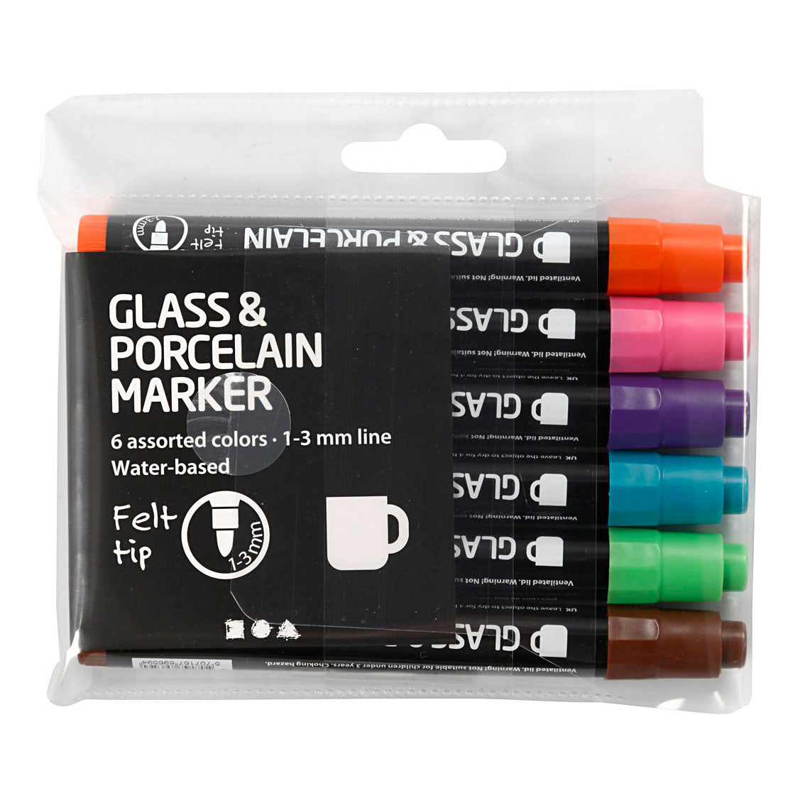 Creativ Company Glass und Porzellan gibt zusätzliche Farben an, 6st.