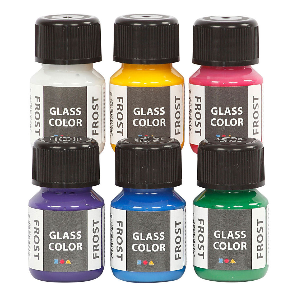 Creativ Company Glasfarbe Frost Glasfarbe, 6x30ml