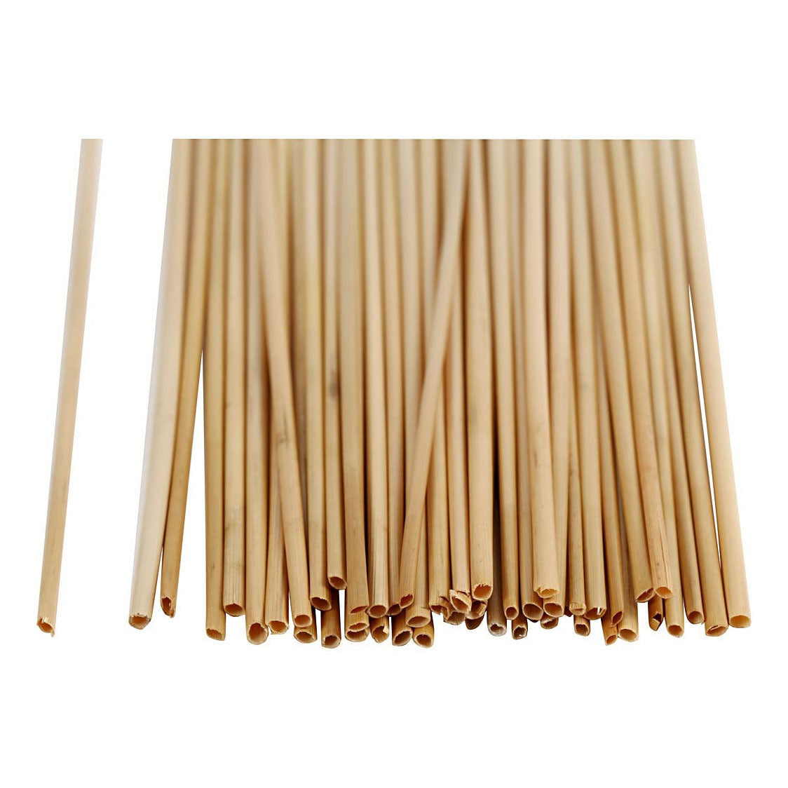 Creativ Company Strohdekoration – Naturstroh – DIY-Bastelmaterial – Stroh für Miniaturen – Bauernhofdekoration – handgemachte Blumendekoration – natürliche Tischdekoration – L 22 cm – Stärke 1–3 mm – 50 Stück