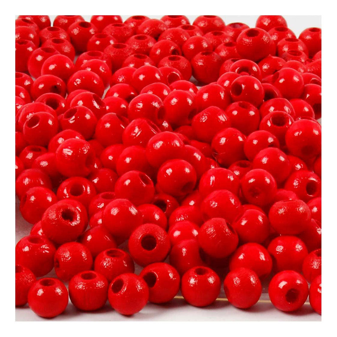 Kreativfirma Holzperlen rot, 150.