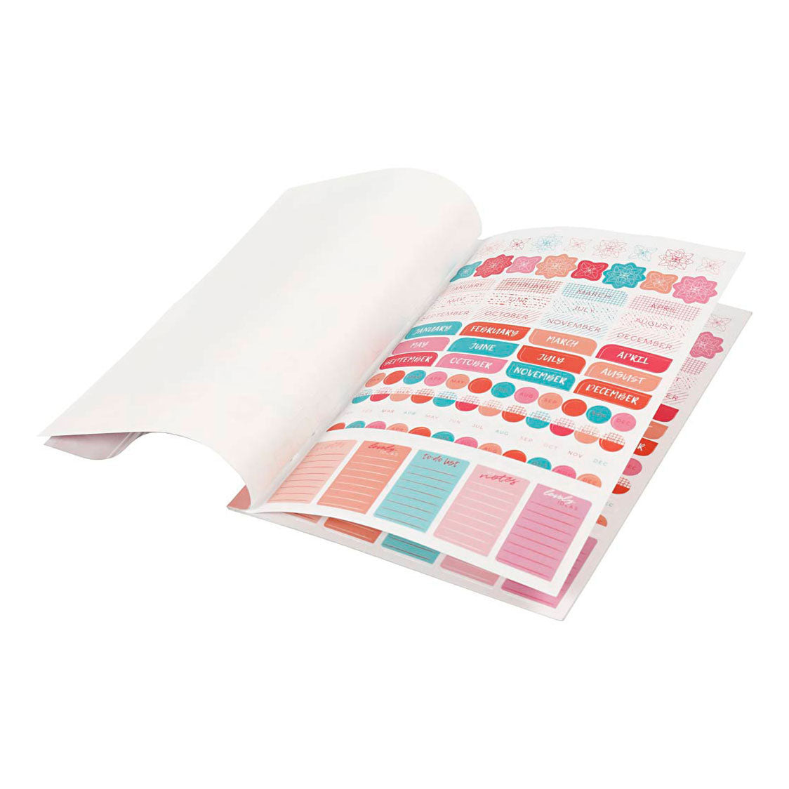Creativ Company Stickerboek Aquarel A5 für Planer, 578st.