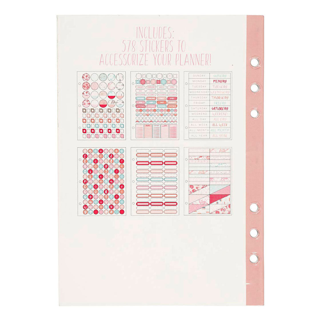 Creativ Company Stickerboek Aquarel A5 für Planer, 578st.