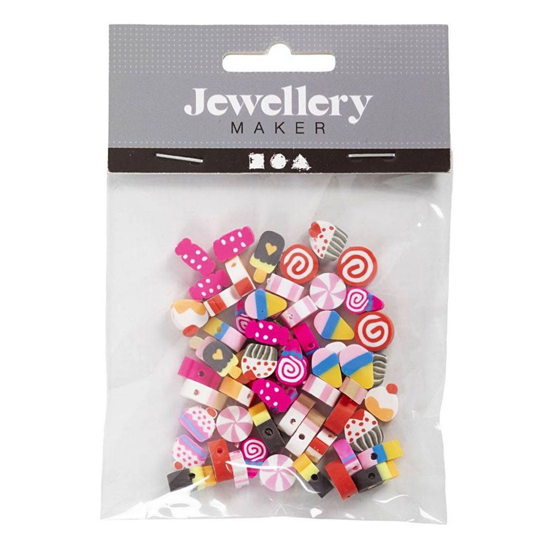 Creativ Company Figurenperlen, Bonbons, D 10 mm, Lochgröße 1,5 mm, ca. 60 Stück, 60 Stück 1 Karton